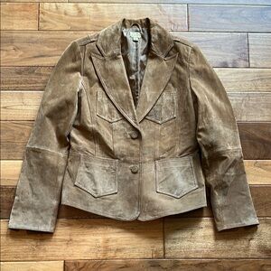 Caslon suede leather blazer jacket